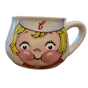 Vintage 1998 Campbell’s Soup Kid Mug Little Chef Girl Blonde Hair Red C Logo HH